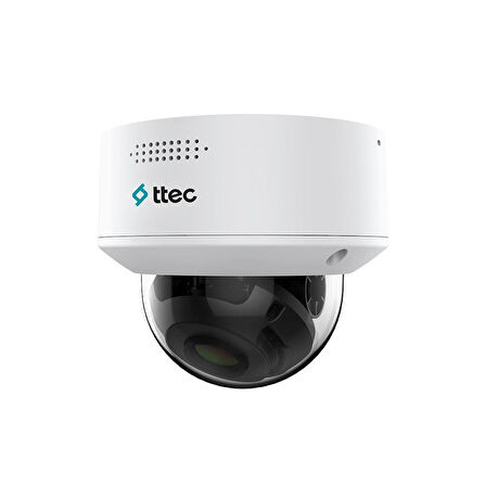 TTEC IPDP-2330L-MZ 2MP 2.8-12MM MOTORIZE 30MT DAHİLİ SESLİ H265+ IP67 SMART LED IP DOME KAMERA
