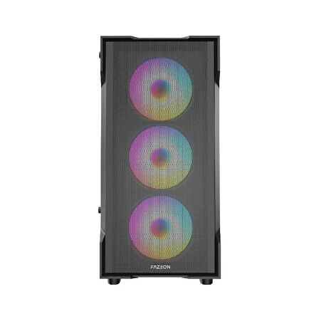 FAZEON F1 M650BBM 650W 80  4x RAINBOW FIXED LED FAN MICRO ATX 2xUSB3.0 SİYAH KASA