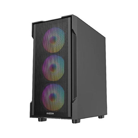 FAZEON F1 M650BBM 650W 80  4x RAINBOW FIXED LED FAN MICRO ATX 2xUSB3.0 SİYAH KASA
