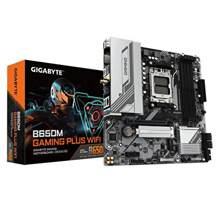 GIGABYTE B650M-GAMING-PLUS-WIFI 4xDDR5 2xDP/1xHDMI 2xM.2 AM5 ANAKART