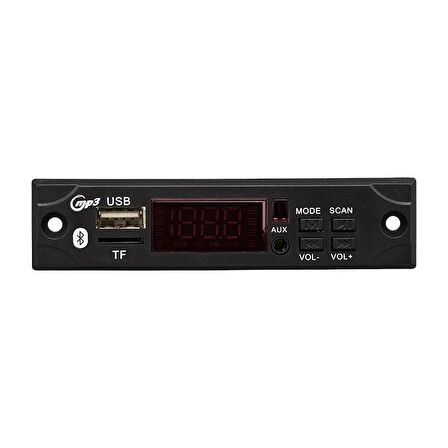 PowerMaster M517 Oto Teyp Dijital Player Board USB/AUX/SD/FM/Bluetooth Kumandalı Mikrofonsuz Çevirici (12V-500MA)