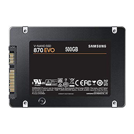 Samsung 500Gb 870 Evo 2,5" MZ-77E500BW 560/530MBs