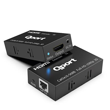QPORT Q-HEX3 Cat5e/Cat6 60metre HDMI Extender