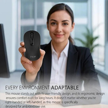 INCA IWM-288T Bluetooth & 2.4G Kablosuz siyah Ergonomic Design Silent