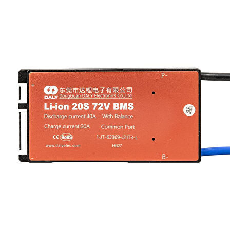 Daly Bms 20S 72V Deşarj 40A -Şarj 20A Balanslı Pil Koruma Modülü