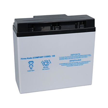 Yokohama YH-121.8 12 Volt - 18 Amper Akü (181x76x167 mm)