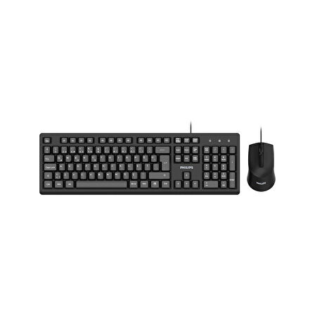 PHILIPS SPT6234 KABLOLU USB STANDART SİYAH Q KLAVYE+MOUSE