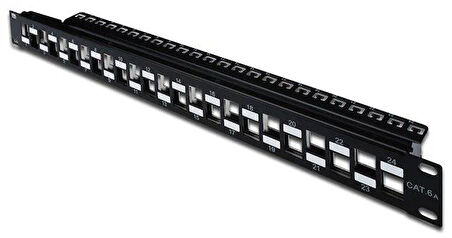 Digitus DN-91412 24'lü 1U siyah boş patch panel