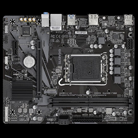 GIGABYTE H610M K V2 D5 4800Mhz M.2 HDMI/DP MATX 1700P