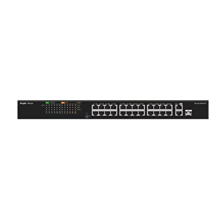 RUIJIE REYEE RG-ES126FGS-P 24 PORT 10/100 24 PORT POE 2 PORT UPLINK + 1 SFP 370 WATT YONETILEMEZ RACK MOUNT SWITCH