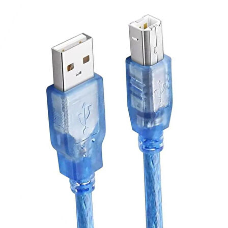 Fully G-534D Şeffaf Mavi Usb 2.0 Yazıcı Kablosu
