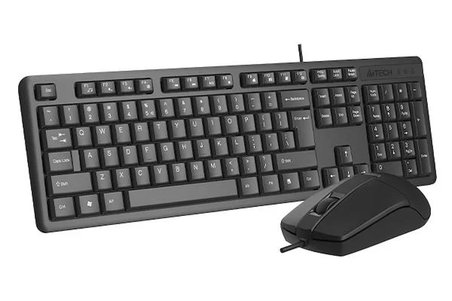 A4 TECH KR-3330S Q Türkçe USB Multimedya Siyah Sessiz Mouse Klavye+ Mouse