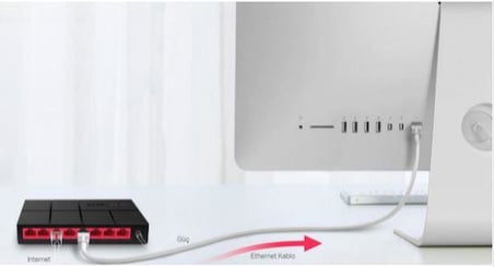 TP-LINK MERCUSYS MS108G 8 port Gbit Desktop Yönetilemez Switch