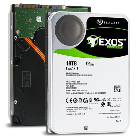 SEAGATE 3.5" 18TB EXOS ST18000NM000J 256MB 7200RPM SATA-3  Enterprise Güvenlik ve Nas Diski