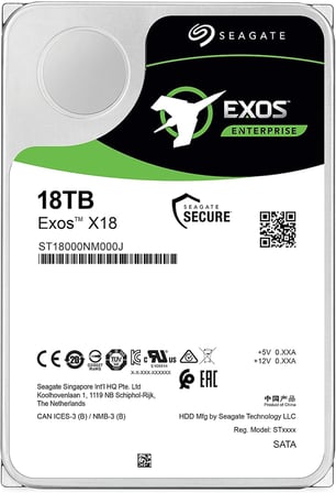 SEAGATE 3.5" 18TB EXOS ST18000NM000J 256MB 7200RPM SATA-3  Enterprise Güvenlik ve Nas Diski