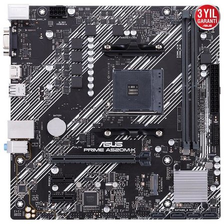 ASUS PRIME A520M-K DDR4 M2 PCIe NVME HDMI PCIe 16X v3.0 AM4 mATX