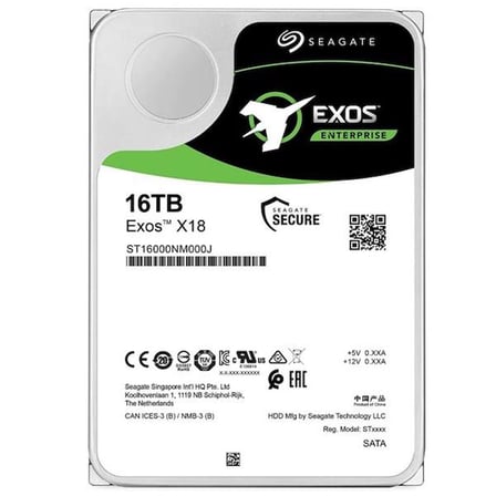 SEAGATE 16TB 3.5" EXOS ST16000NM000J 7200 RPM 256MB SATA-3 Enterprise Nas ve Güvenlik Diski