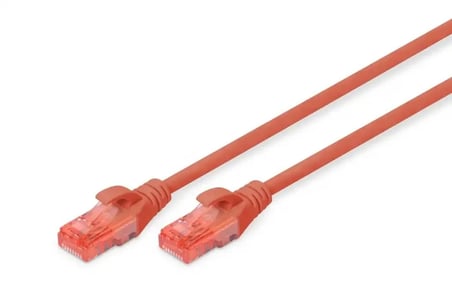 DIGITUS 1metre CAT6 Utp DK-1617-010/R Kırmızı Patch Kablo (10'lu Paket)