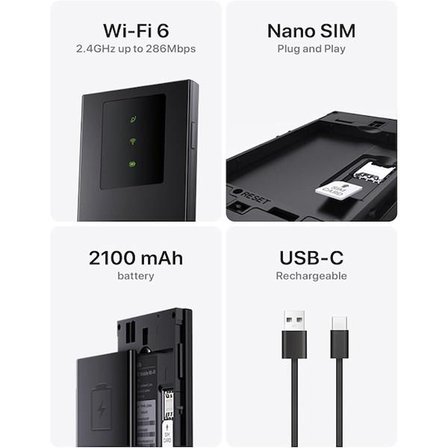 TENDA MF3 WIFI6 Dual Band Mobil 4G LTE Router Bataryalı