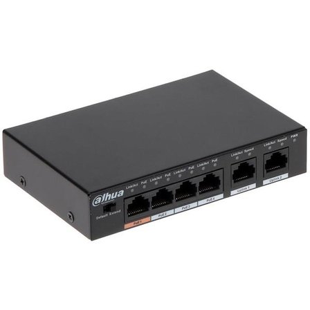 DAHUA 6port-4port PoE 60w 2-Uplink 10/100 Yönetilemez Switch PFS3006-4ET-60-V2