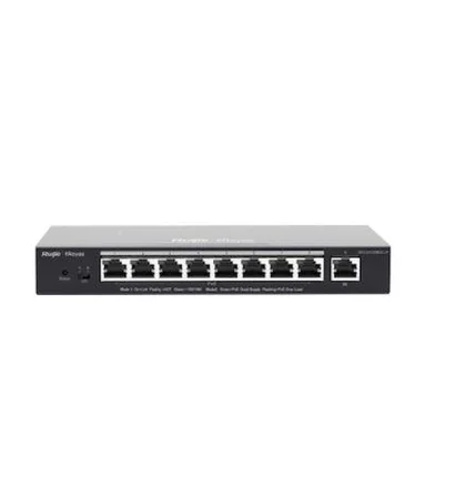 RUIJIE-REYEE RG-ES209GC-P 9 Port Gbit 8 port poe 120W Yönetilebilir (L2) Switch