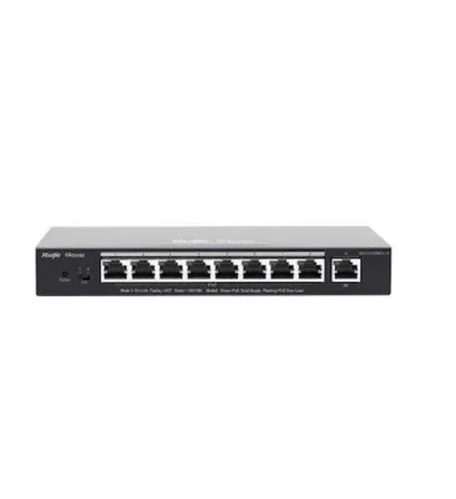 RUIJIE-REYEE RG-ES209GC-P 9 Port Gbit 8 port poe 120W Yönetilebilir (L2) Switch
