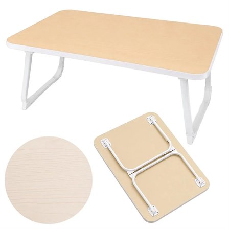 Sunup SN-29696 Katlanabilir Laptop Masası ve Yatak Koltuk Üzeri Tepsisi Ahşap Desen 70x48cm