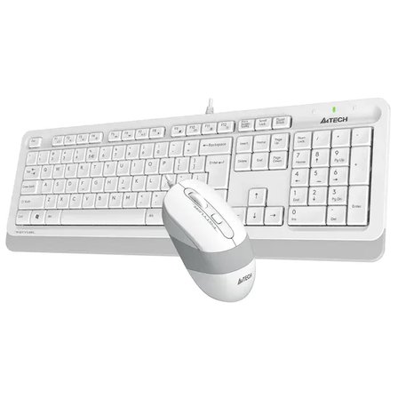 A4 TECH F1010 Kablolu USB Q Trk Beyaz Klavye - Mouse Set