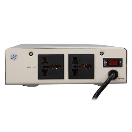 Powermaster SLIM-1500 Otomatik 1500VA Kombi Voltaj Regülatörü (İngiliz Fişli ve Evrensel Çoklu Soketli)