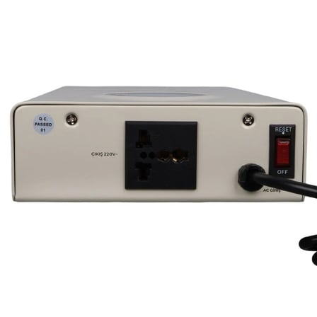 Powermaster SLIM-1000 Otomatik 1000VA Kombi Voltaj Regülatörü (İngiliz Fişli ve Evrensel Çoklu Soketli)