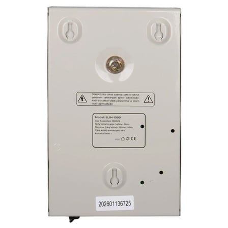 Powermaster SLIM-1000 Otomatik 1000VA Kombi Voltaj Regülatörü (İngiliz Fişli ve Evrensel Çoklu Soketli)