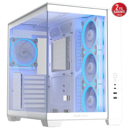 ASUS A32 PLUS M-ATX 3.2 GEN 2X1 TYPE C PORTU VE 360MM AIO CPU SOĞUTUCU & 420MM EKRAN KARTIYLA UYUMLU BEYAZ