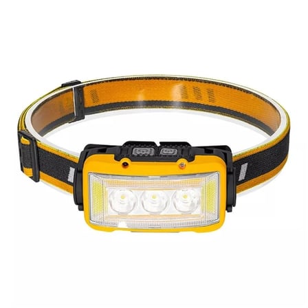 Powermaster S03 Sarı 10 Watt Sensörlü 11 Işık Modlu 24 Beyaz Smd + 6 Kırmızı Smd + 1 Power Ledli Kafa Lambası