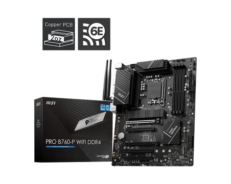 MSI PRO B760-P WIFI6E DDR4 HDMI-DP TYPEC PCIE 4.0 1700p ATX