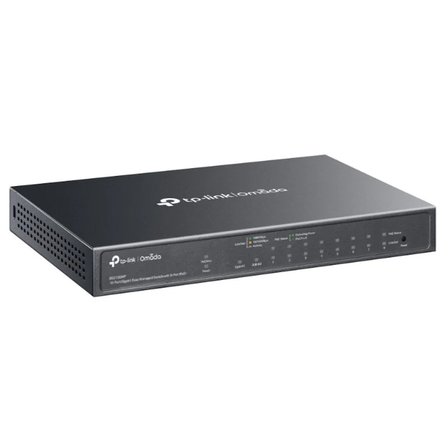 TP-LINK OMADA ES210GMP 10 PORT GIGABIT + 8-PORT POE+ YÖNETİLEBİLİR 123W POE METAL KASA SWITCH