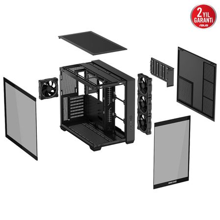 asus a32 plus tg argb gaming mid-tower pc kasası /  90dc00s0-b19000