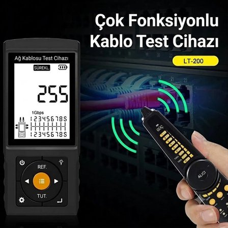 Novacom NVC-LT200 3'' Lcd Ekranlı Tdr Metraj - Pse Voltaj - Network Kablo Test Cihazı
