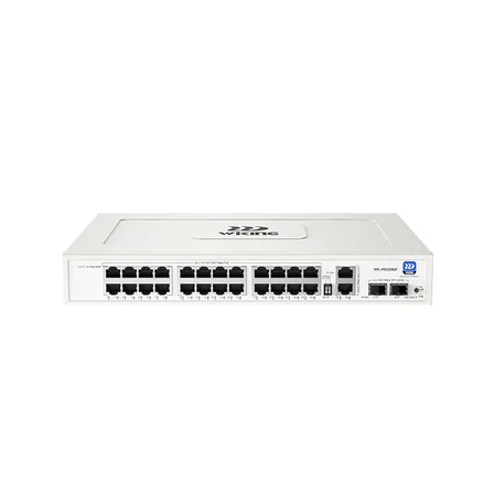 WI-TEK WIKING WK-PS328GF 24 PORT 10/100/1000 24 PORT POE 2 PORT UPLINK +2 SFP 285W YONETILEMEZ RACK MOUNT SWITCH