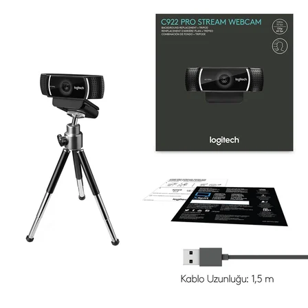LOGITECH C922 Pro Stream 1920x1080 Web Kamerası (960-001088)