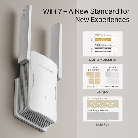 MERCUSYS ME25B BE3600 WIFI7 Menzil Genişletici Priz Tip