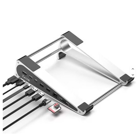 CODEGEN NSC-401 7portlu Genişletilmiş Yerleştirme İstasyonu (Docking Station) Entegre Alüminyum Notebook ve MacBook Standı