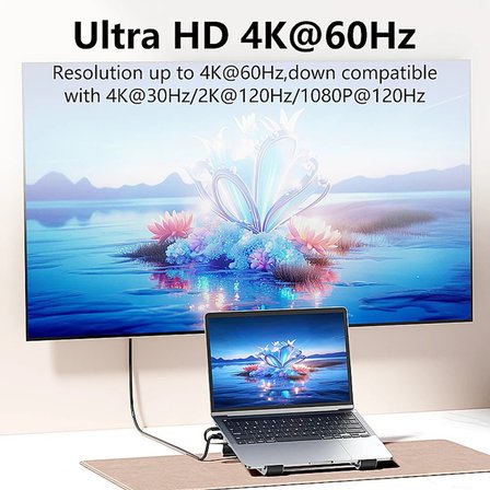 CODEGEN NSC-401 7portlu Genişletilmiş Yerleştirme İstasyonu (Docking Station) Entegre Alüminyum Notebook ve MacBook Standı