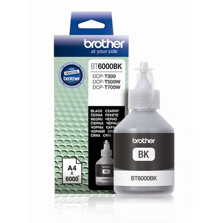 BROTHER BT6000BK 6.000 Sayfa Sıvı Siyah Mürekkep Kartuşu / Şişesi