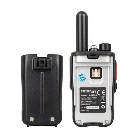 ASELSAN A446C1 LİSANSSIZ / TEKLİ / PMR PİL VE ŞARJ DAHİL EL TELSİZİ