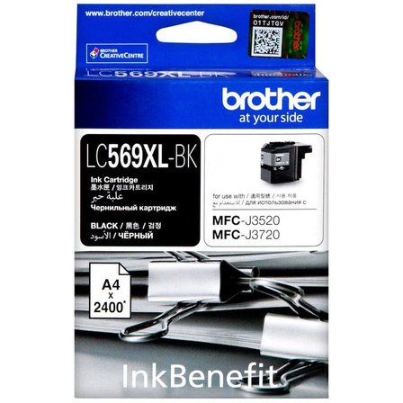 BROTHER LC569XLBK Siyah Yüksek Kapasiteli Mürekkep Kartuşu (2.400 Sayfa)