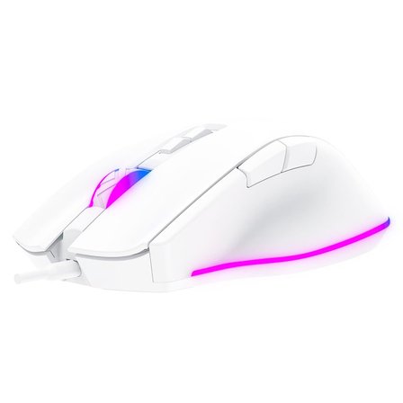 GAMEBOOSTER M16 Myth Yüksek Hassasiyetli Dynamic RGB Aydınlatmalı, Makro Destekli Kablolu Profesyonel Beyaz Oyuncu Mouse