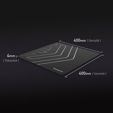 GAMEBOOSTER MP400 Kaymaz Tabanlı, Su Geçirmez ve Hassas Yüzeyli Oyuncu Mousepad (400x400x4mm)
