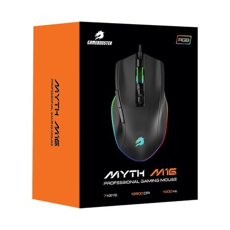 GAMEBOOSTER M16 Myth RGB Aydınlatmalı Siyah Profesyonel Gaming Mouse