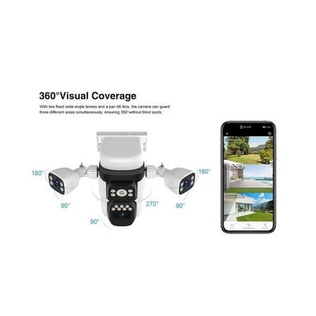 CB621SR-VSTARCAM AOV WIFI SOLAR 4 LENS 10X ZOOM KAMERA