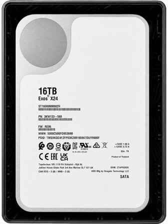 SEAGATE ST16000NM002H EXOS X24 3.5" 16TB 7200rpm 512MB SATA (2 Yıl İthalatçı Garantili) Enterprise 7/24 Harddisk